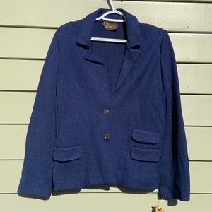 Vintage Venice knit blazer blue size 14